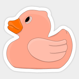 Pastel Peach Rubber Duck Sticker